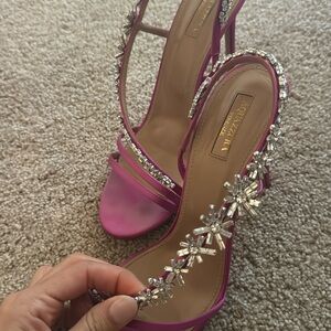 Hot Pink Jeweled Aquazurra Heels